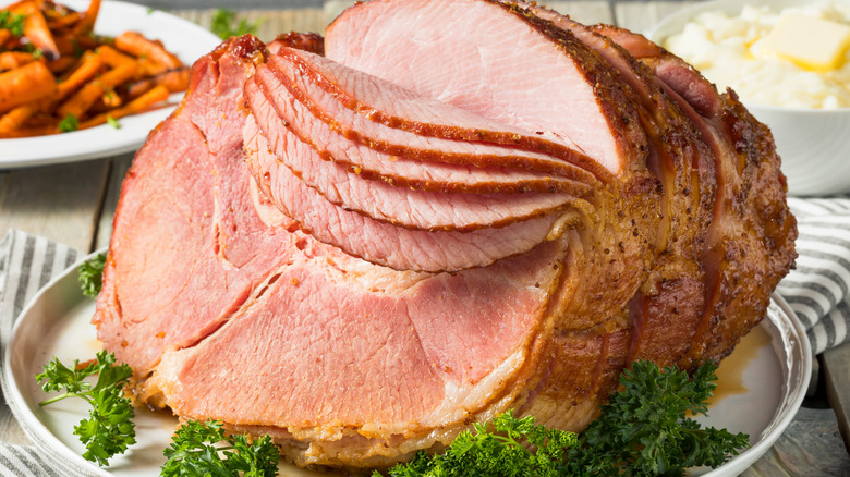 Spiral-sliced ham for Easter