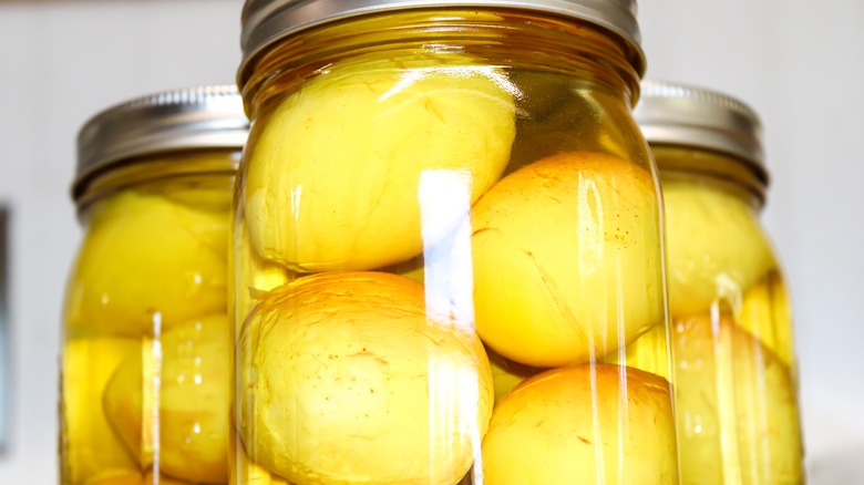 jars of pickled eggs