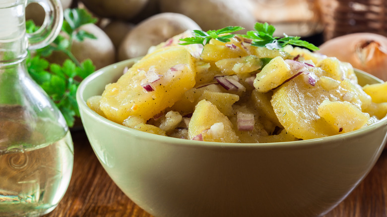 German potato salad with vinegar 