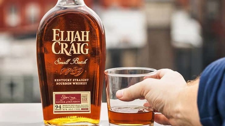 glass of Elijah Craig