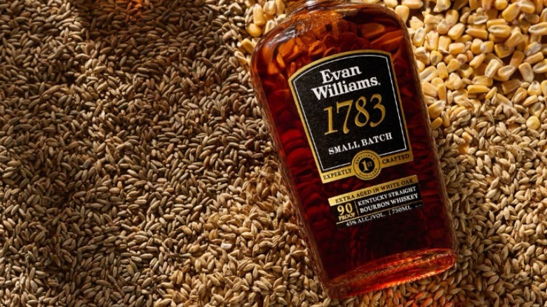 Evan Williams bourbon on grain