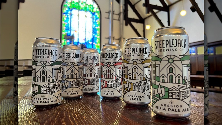 Variety of Steeplejack Brewing beers