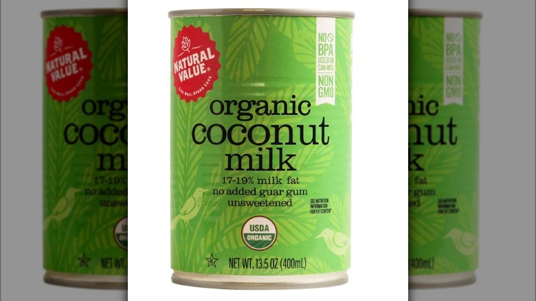 Natural Value coconut milk can