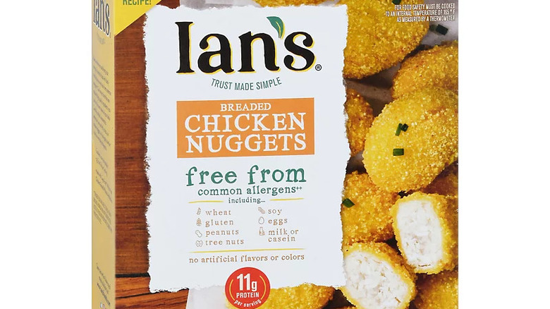 Ian's chicken nuggets box white background