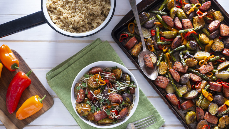 Roasted veggies and quinoa