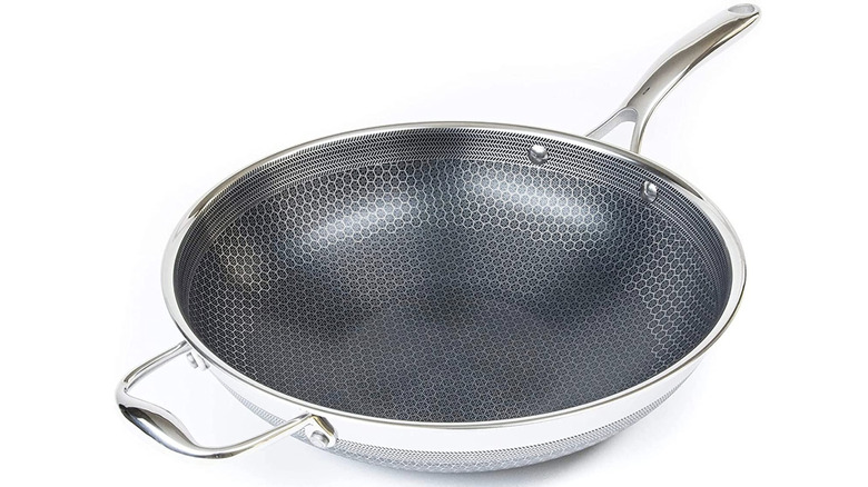 stainless steel wok with handles