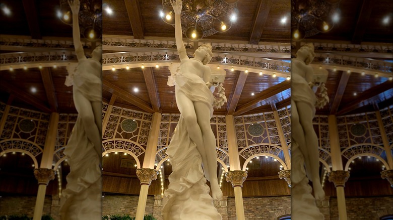 statue at garden court buffet