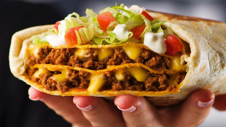 Taco Bell double Crunchwrap Supreme