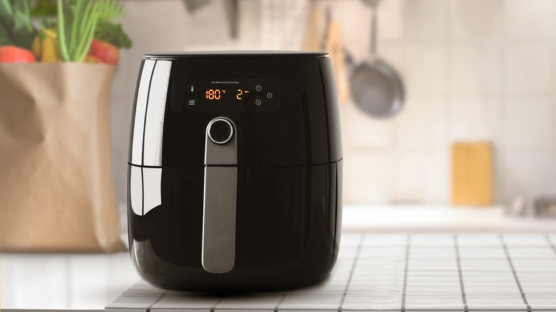 Air fryer on kitchen counter 