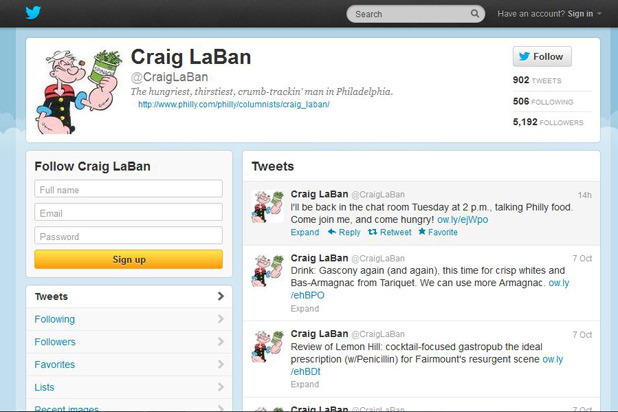 #16 Craig LaBan: 5,192 Followers