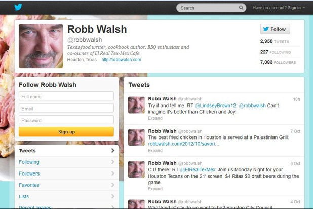 #15 Robb Walsh: 7,083 Followers