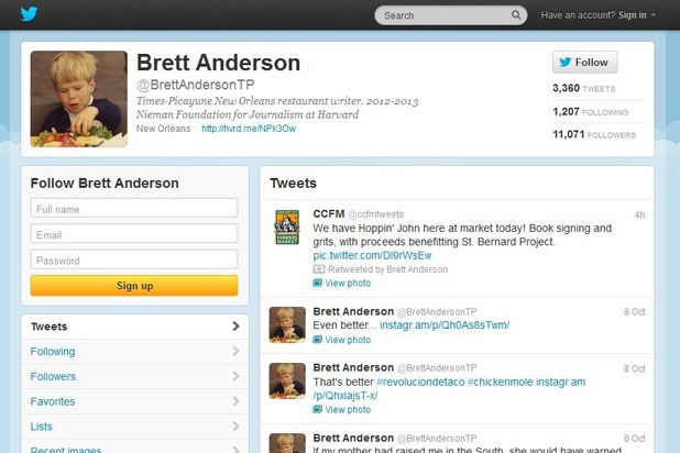 #11 Brett Anderson: 11,071 Followers