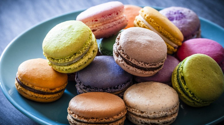 Plate of macarons