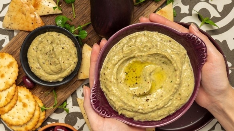 Melitzanosalata dip in a bowl