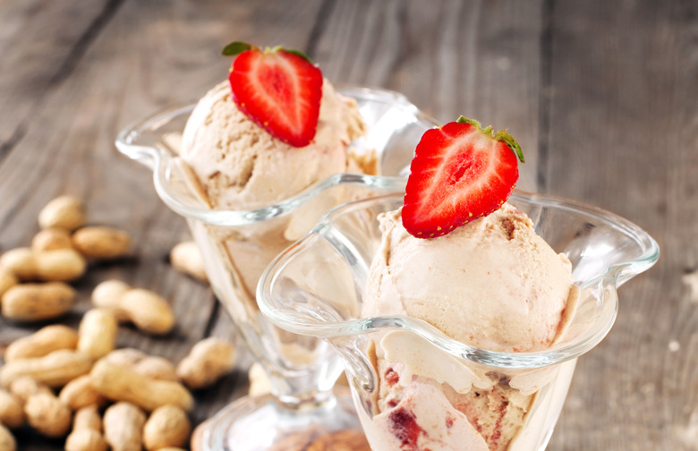 Peanut Butter and Strawberry Jam Ice Cream