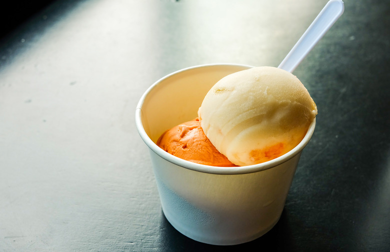 Thai Iced Tea Ice Cream With Coconut Sticky Rice