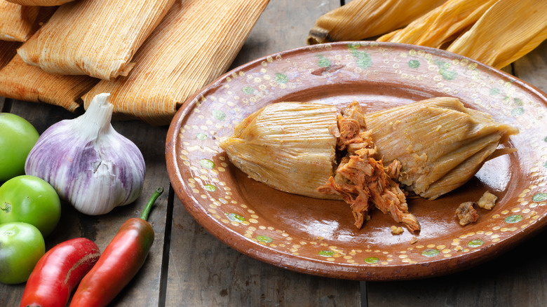 tamales with ingredients