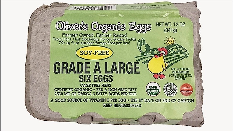 Oliver's organic eggs