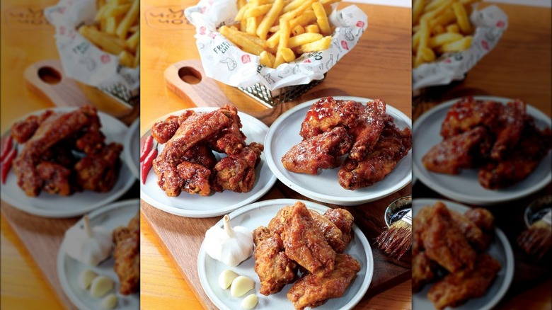 Chicken and fries from Bonchon