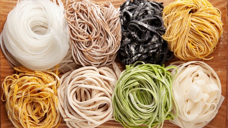 Different types of noodles