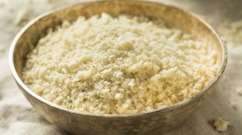 Panko breadcrumbs in a bowl