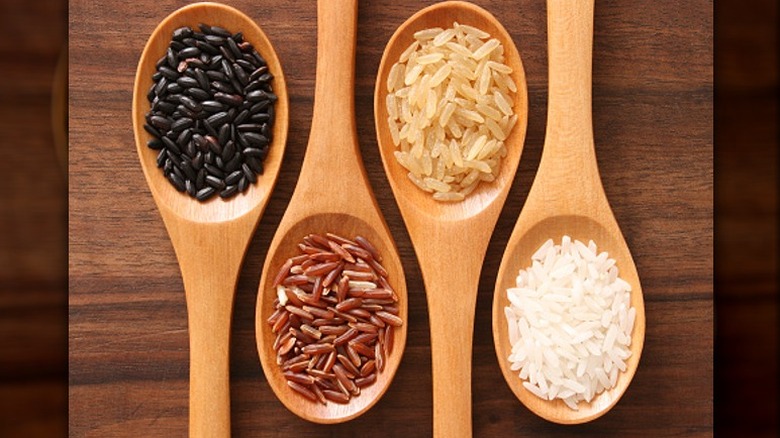 Different types of rice