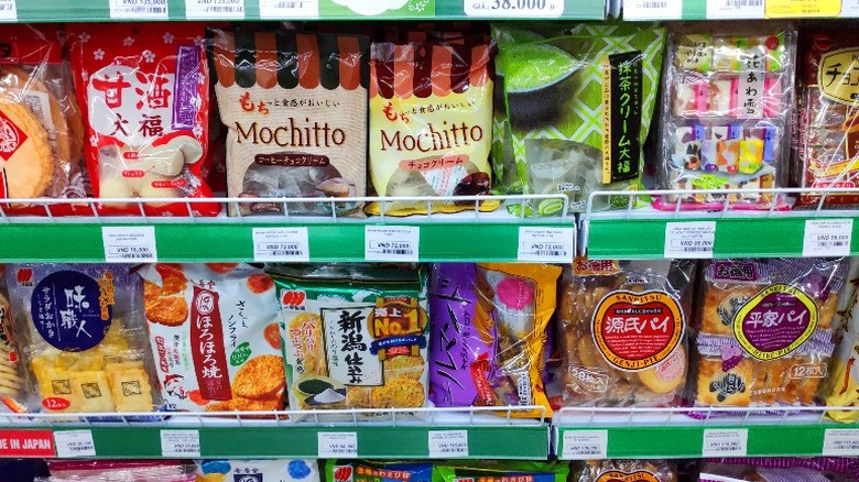 Asian sweets on store shelves