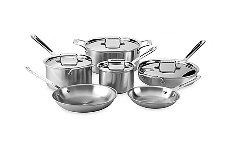 All-Clad D5 Brushed Stainless Steel 10-Piece Cookware Set and Open Stock