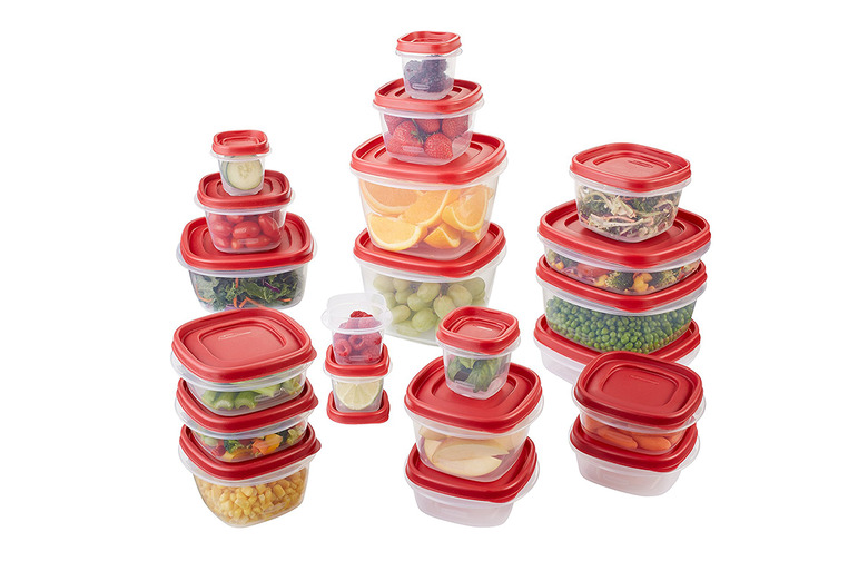 Rubbermaid Easy Find Lids Food Storage Container, 42-Piece Set, Red