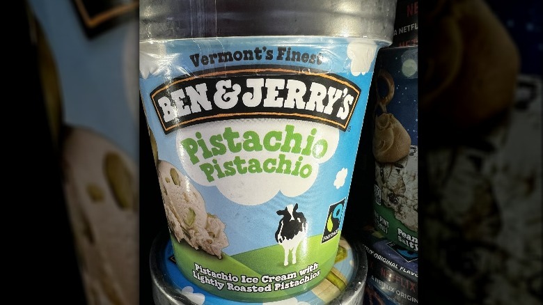 Ben & Jerry's pistachio ice cream pint