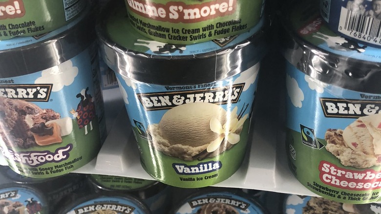 Ben & Jerry's vanilla ice cream