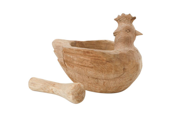 Wood Hen Mortar and Pestle