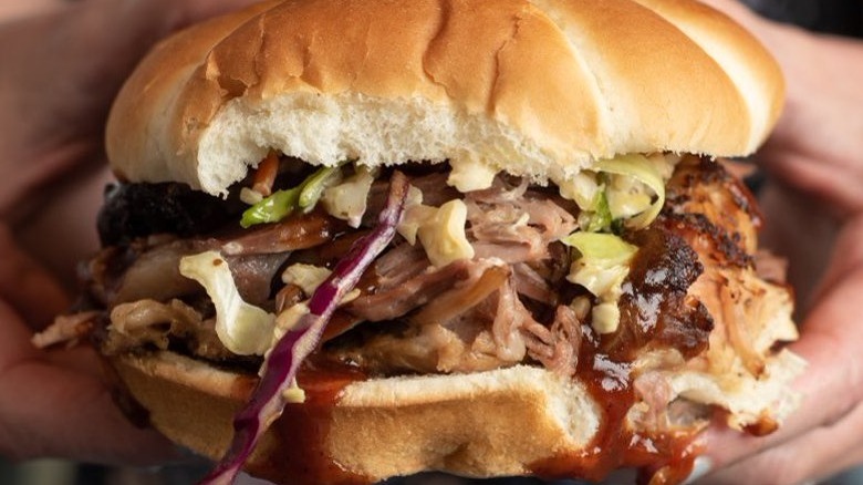 Central BBQ pulled pork sandwich