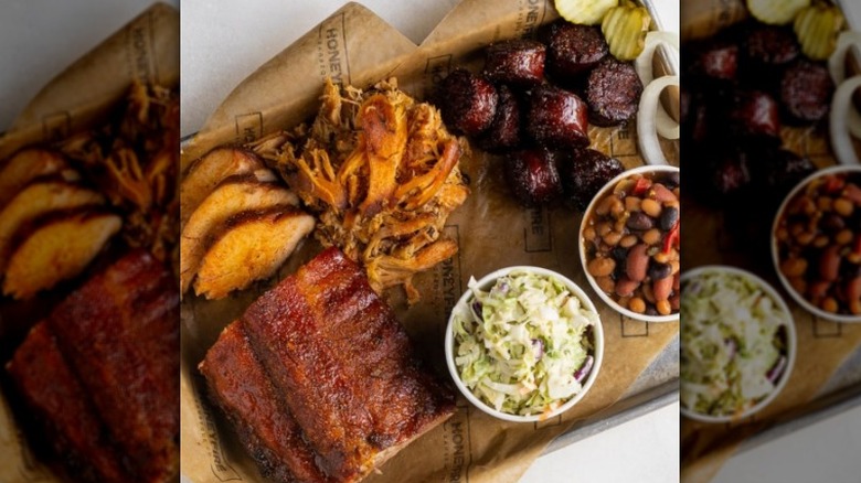 Honeyfire barbecue rib plate