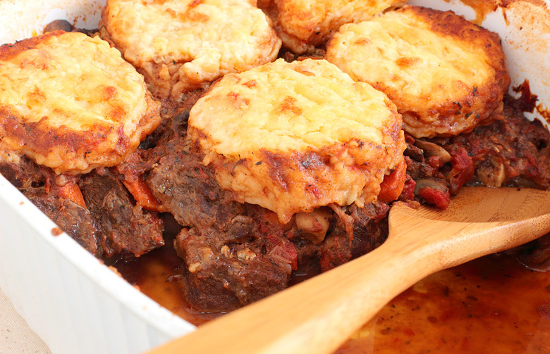 Chicken Goulash with Biscuit Dumplings