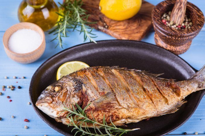 Grilled Whole Fish With Kokkari Dressing