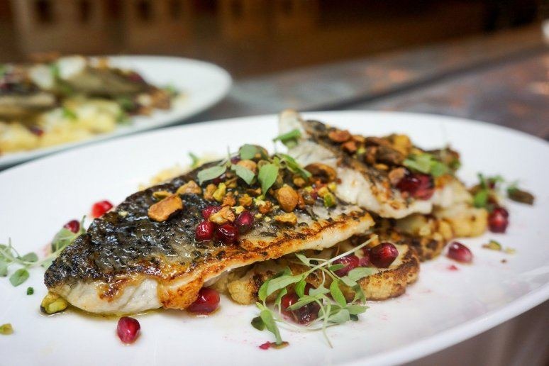 Plancha-Grilled Barramundi With Charred Cauliflower