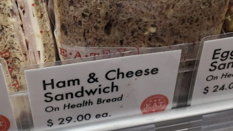 E.A.T. ham and cheese sandwich