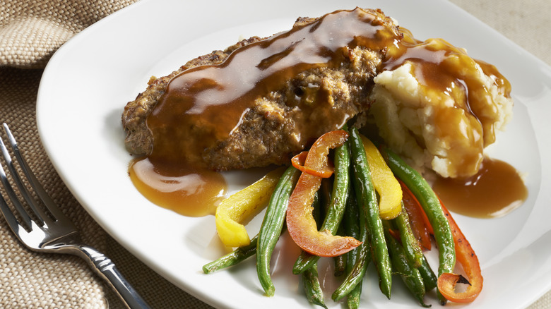 Salisbury steak with sides