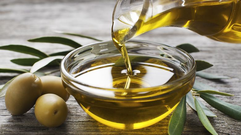 Bowl of olive oil