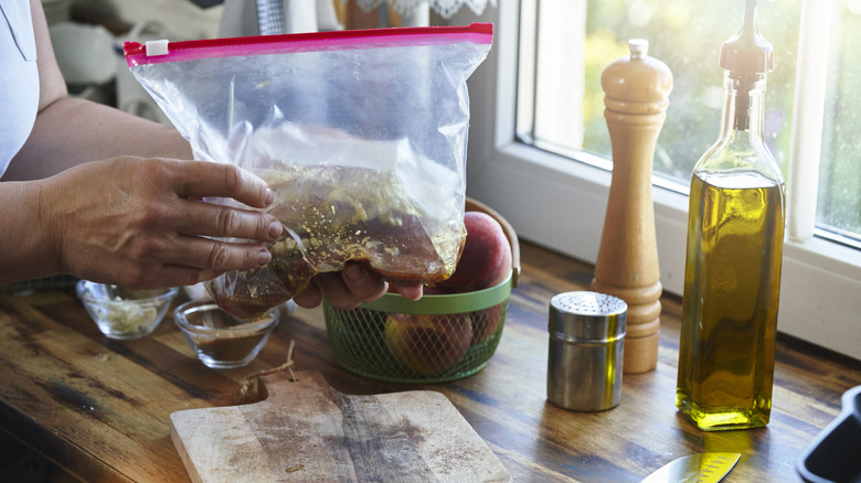 marinating steak in bag