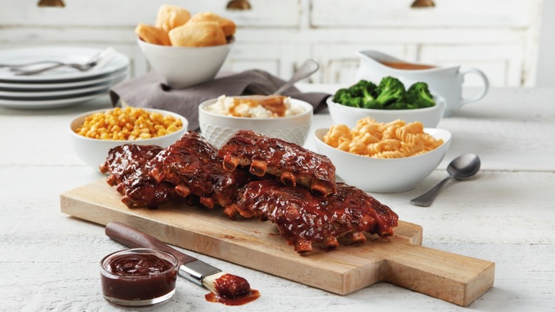 Boston Market ribs and sides