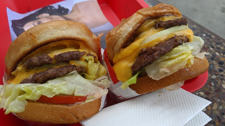 Double-Double In-N-Out burgers