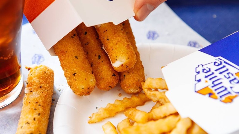 Mozzarella Sticks and fries 