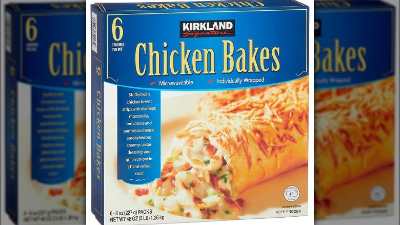 Box of Kirkland Signature Chicken Bakes