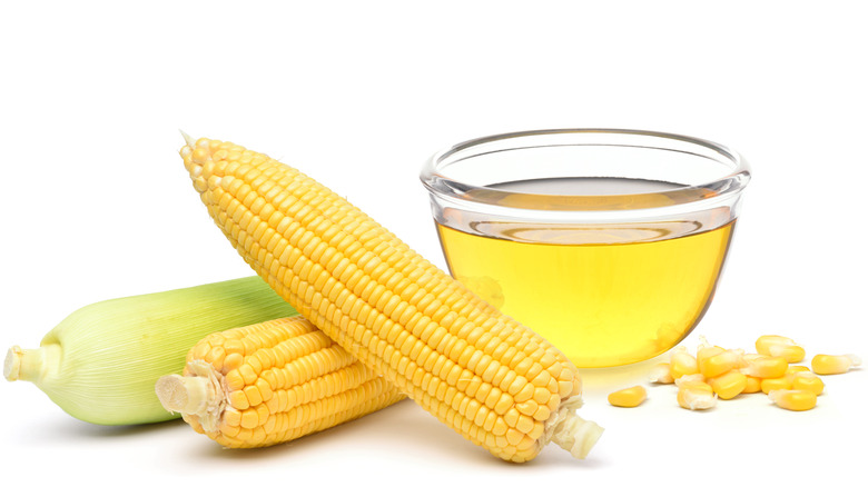 corn oil with fresh corn