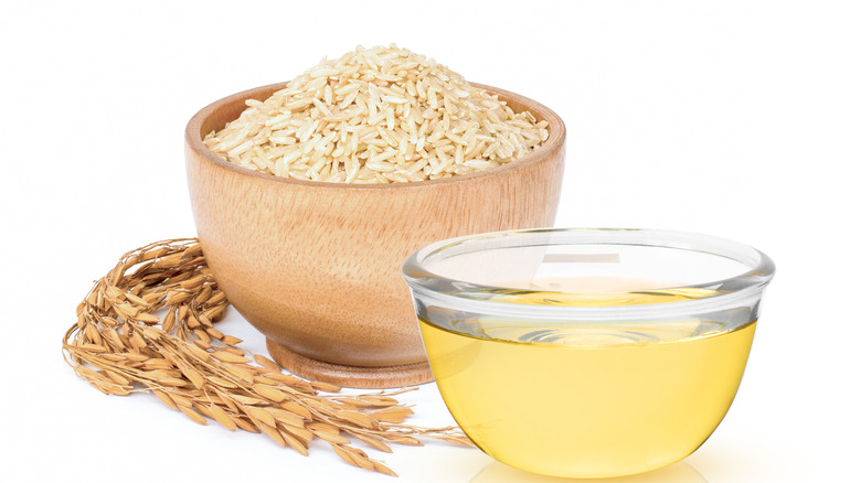 rice bran oil with brown rice