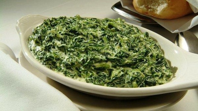 Bowl of Creamed Spinach