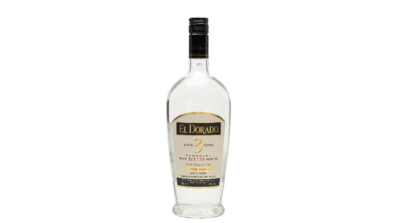 A bottle of El Dorado 3 Year Old rum