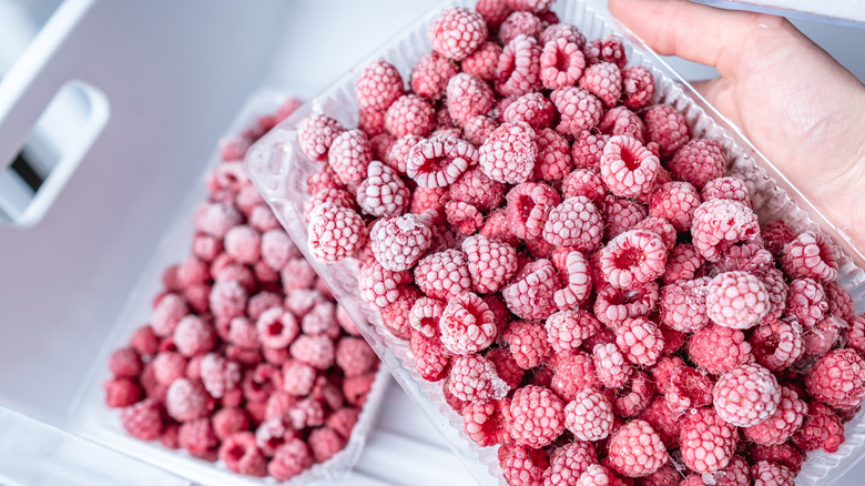 Frozen raspberries